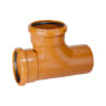 Polypipe Drain 87.5° Double Socket Junction 110mm Brown