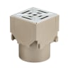 ACO RainDrain Corner Unit with Galvanised Steel Grate and Vertical Outlet