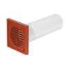 Airflow 100mm x 350mm Rigid Duct and Square Grill in Terracotta with Fixing Kit