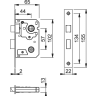 Arrone Mortice 5 Lever Bathroom Lock 155 x 13 x 79mm Nickel Plated AR184S-63-NP