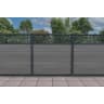 Piranha Bolt Down Composite Fence Kit with Diagonal Trellis 1800mm Antique Grey 