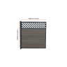 Piranha In-Ground Composite Fence Kit with Diagonal Trellis 1800mm Antique Grey