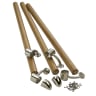 Richard Burbidge Fusion White Oak Boxed Handrail Kit Brushed Nickel