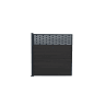 Piranha Bolt Down Composite Fence Kit with Horizontal Trellis 1800mm Black Carbon