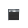 Piranha Bolt Down Composite Fence Kit with Diagonal Trellis 1800mm Black Carbon
