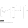 Carlisle Brass Andros Door Latch Lever on Backplate Polished Brass