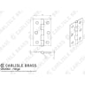 Carlisle Brass Victorian Straight Latch Pack Polished Chrome