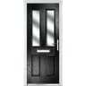 Crystal Four Square Composite Door 920 x 2055mm Two Glass Left Hand Obscure Glazed Black