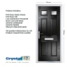 Crystal Six Square Composite Door 920 x 2055mm Two Glass  Right Hand Obscure Glazed Black