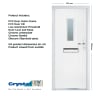 Crystal Cottage Composite Door 920 x 2055mm Long Glass RL Obscure Glazed White