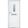 Crystal Cottage Composite Door 920 x 2055mm Long Glass RR  Obscure Glazed White