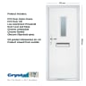 Crystal Cottage Composite Door 920 x 2055mm Long Glass RR  Obscure Glazed White