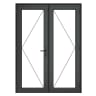 PVC-U French Door Left Hand Master 1790 x 2090 mm Grey/White