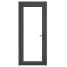PVC-U Single Door Clear Glazed Left Hand 890 x 2090 mm Grey/White