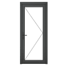 PVC-U Single Door Clear Glazed Right Hand 920 x 2090 mm Grey/White