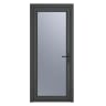PVC-U Single Door Obscure Glazed Left Hand 890 x 2090 mm Grey/White