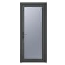 PVC-U Single Door Obscure Glazed Right Hand 840 x 2090 mm Grey/White