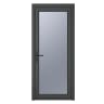 PVC-U Single Door Obscure Glazed Right Hand 890 x 2090 mm Grey/White