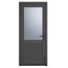 PVC-U Single Door 1 Panel Obscure Glazed Left Hand 840 x 2090 mm Grey/White