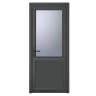 PVC-U Single Door 1 Panel Obscure Glazed Right Hand 840 x 2090 mm Grey/White