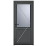 PVC-U Single Door 1 Panel Obscure Glazed Right Hand 920 x 2090 mm Grey/White