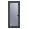 Crystal Triple Glazed Door Grey External White Internal 840 x 2090mm Obscure