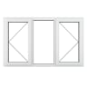 Crystal Triple Glazed Window White LH & RH 1040 x 1770mm Clear