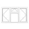 Crystal Triple Glazed Window White LH & RH Top Hung 965 x 1770mm Clear