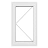 Crystal Triple Glazed Window White LH 610 x 1190mm Clear