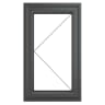 Crystal Triple Glazed Window Grey/White LH 610 x 820mm Clear