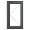 Crystal Triple Glazed Window Grey/White LH 610 x 1040mm Clear