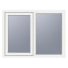 Crystal Triple Glazed Window White LH 1190 x 1190mm Obscure