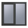 Crystal Triple Glazed Window Grey/White LH 1040 x 1190mm Obscure