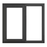 Crystal Triple Glazed Window Grey/White LH 1190 x 1190mm Clear