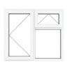 Crystal Triple Glazed Window White LH Top Hung 1190 x 1190mm Clear