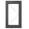Crystal Triple Glazed Window Grey/White RH 610 x 965mm Clear