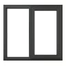 Crystal Triple Glazed Window Grey/White RH 1115 x 1190mm Clear