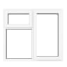 Crystal Triple Glazed Window White RH Top Hung 1190 x 1190mm Clear