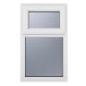Crystal Triple Glazed Window White Top Hung 610 x 1190mm Obscure