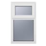 Crystal Triple Glazed Window White Top Hung 1115 x 1190mm Obscure