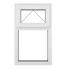 Crystal Triple Glazed Window White Top Hung 965 x 1190mm Clear