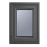 Crystal Triple Glazed Window Grey/White Top Hung 440 x 610mm Obscure