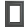 Crystal Triple Glazed Window Grey/White Top Hung 610 x 610mm Clear