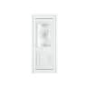 Crystal uPVC Front Door Two Panel Large Glass Balmoral White Right Hand Obscure Glass 920x2090mm