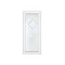 Crystal uPVC Front Door Small Diamond Glass Hamburg White Left Hand Obscure Glass 920x2090mm