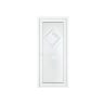 Crystal uPVC Front Door Small Diamond Glass Hamburg White Right Hand Obscure Glass 920x2090mm