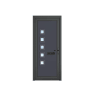 Crystal uPVC Front Door Contemporary 5 Glass Malaga Grey/White Left Hand Obscure Glass 920x2090mm