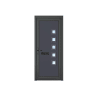 Crystal uPVC Front Door Contemporary 5 Glass Malaga Grey/White Right Hand Obscure Glass 920x2090mm