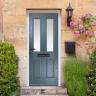 Carnoustie Slate Grey Clear Glass 920 x 2090mm Right Hand