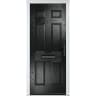 Muirfield solid Black None Glass 920 x 2090mm Left Hand